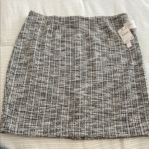 Amanda and Chelsea Chic Tweed Skirt in Black and White XL new with tags - Picture 1 of 7